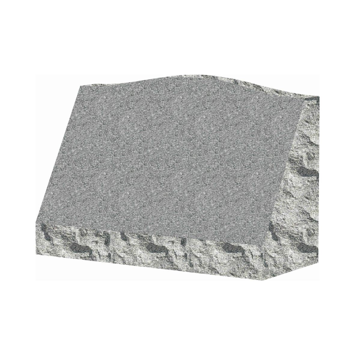 Emerson Monument Company Gray Granite Slant Memorial Headstone