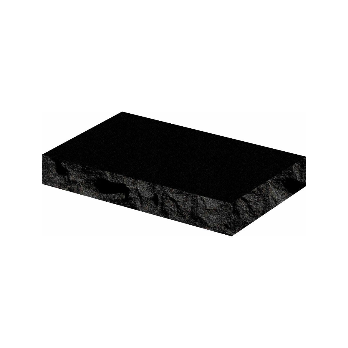 Emerson Monument Company Black Granite Flat Memorial Marker Headstone