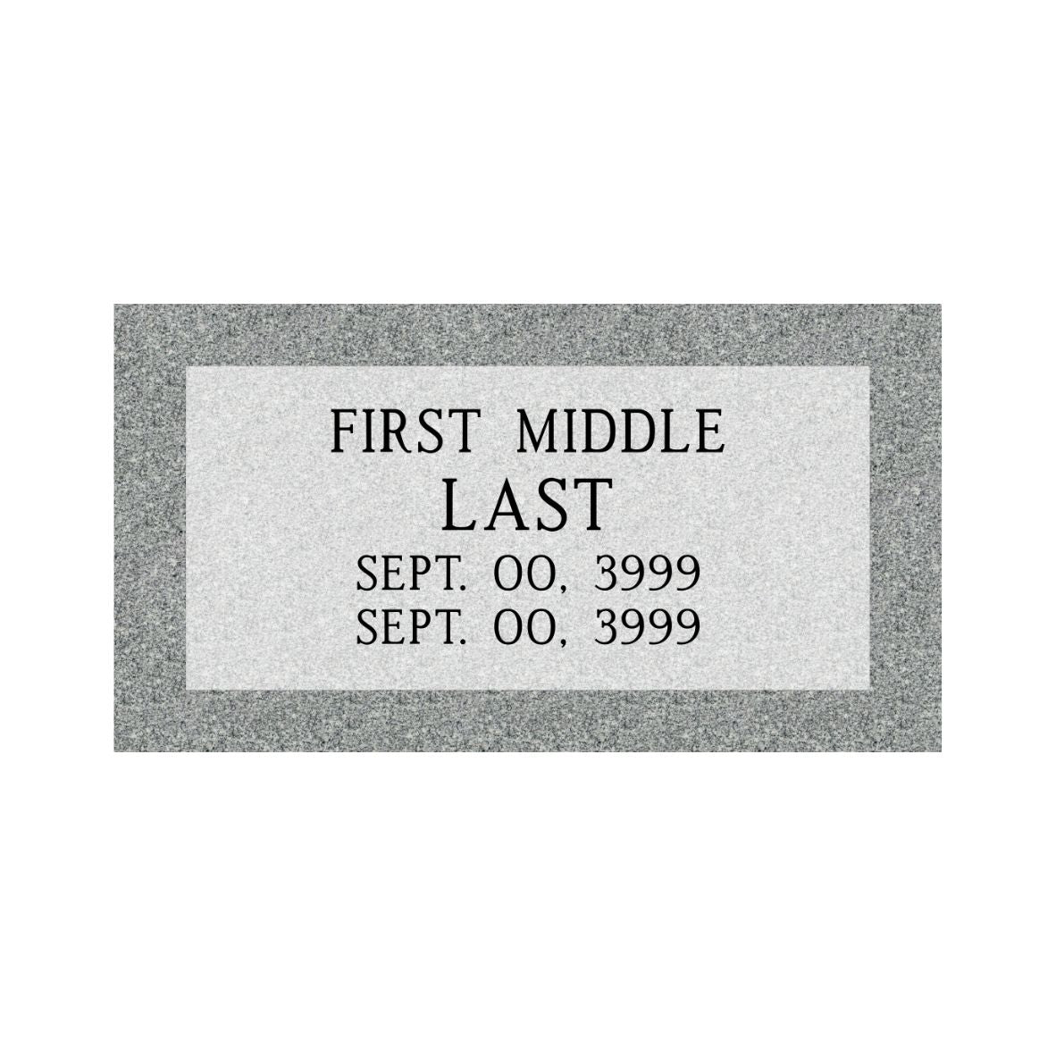 Emerson Monument Company Cemetery Georgia Gray Granite Memorial Flat Marker Headstone