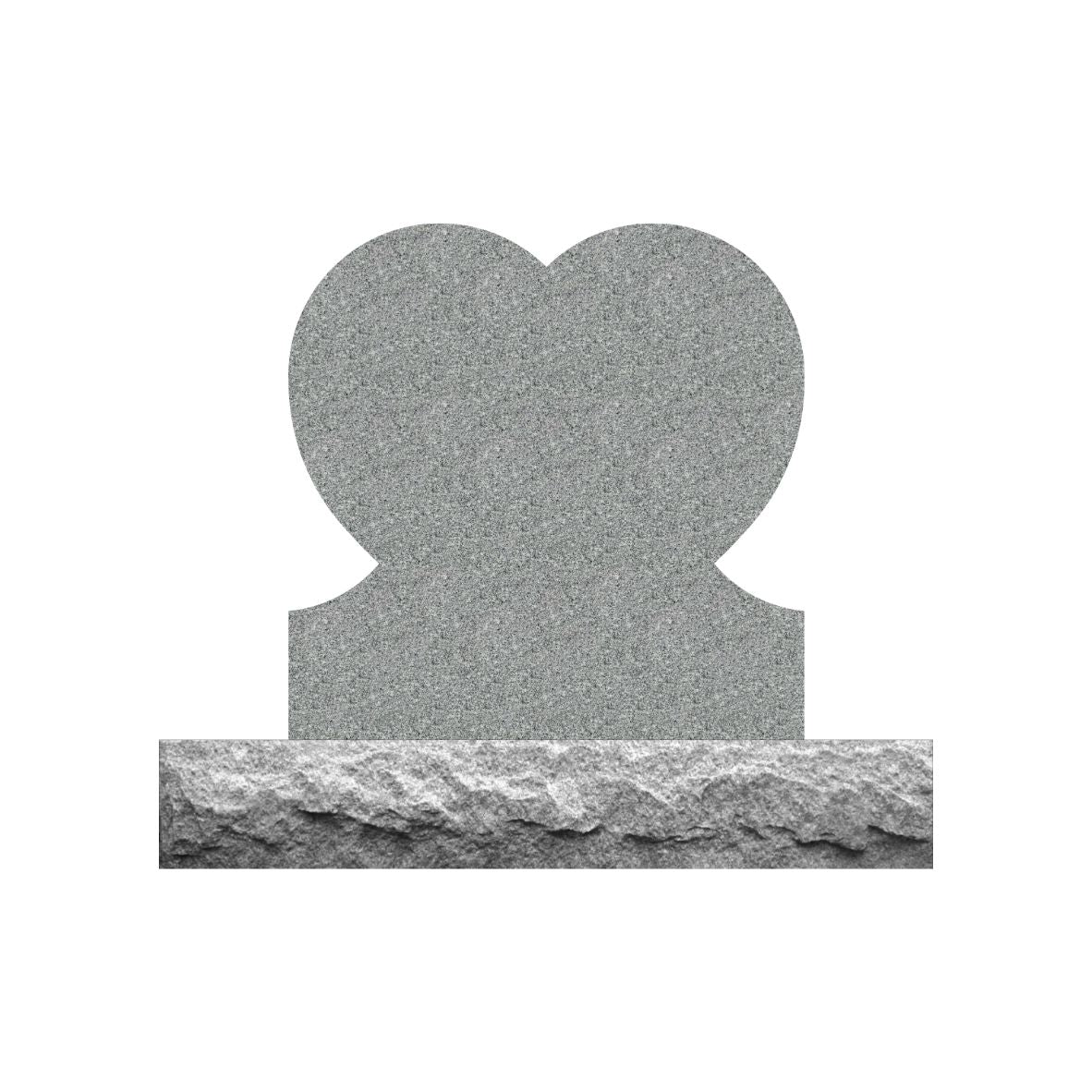 Emerson Monument Company Gray Granite Upright Heart Shaped Memorial With No Vase