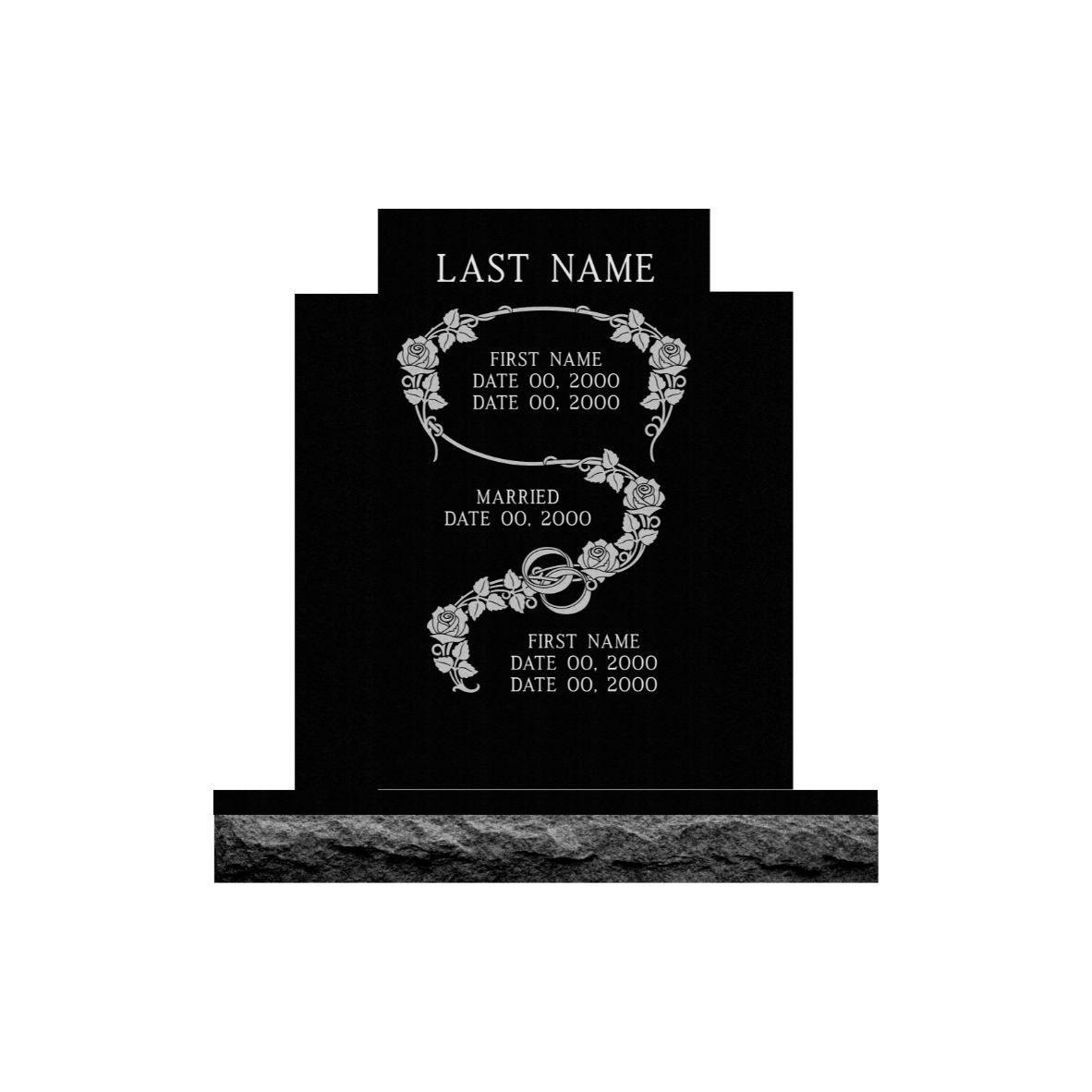 Tall & Stately Memorial- (ONE OR TWO PEOPLE)