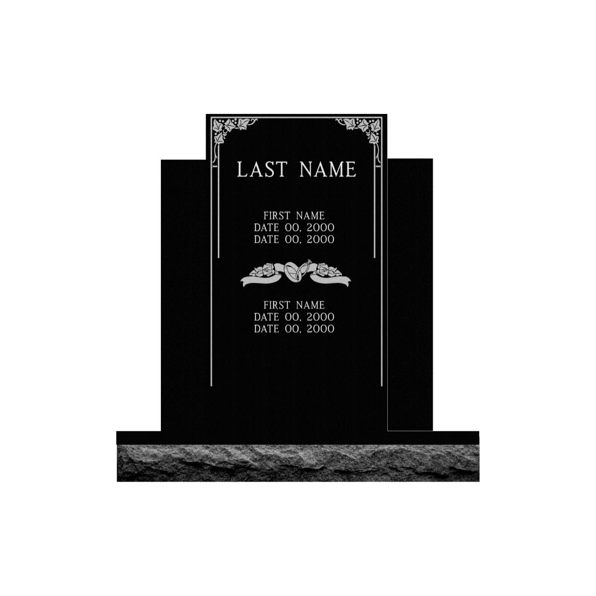 Tall & Stately Memorial- (ONE OR TWO PEOPLE)