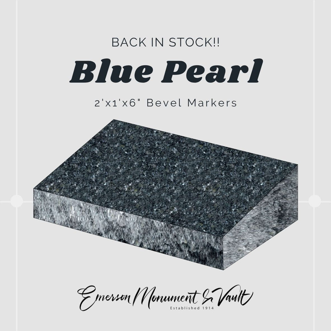 Blue Pearl Granite Bevel Markers