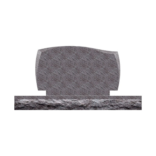 Bahama Blue Granite Double Wave Memorial - (TWO PEOPLE)