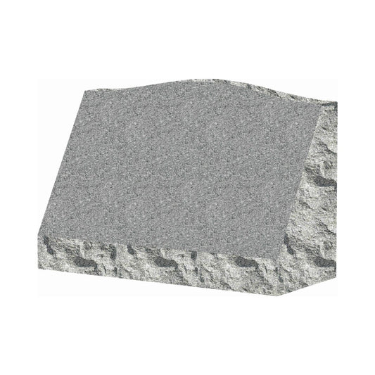 Emerson Monument Company Gray Granite Slant Memorial Headstone