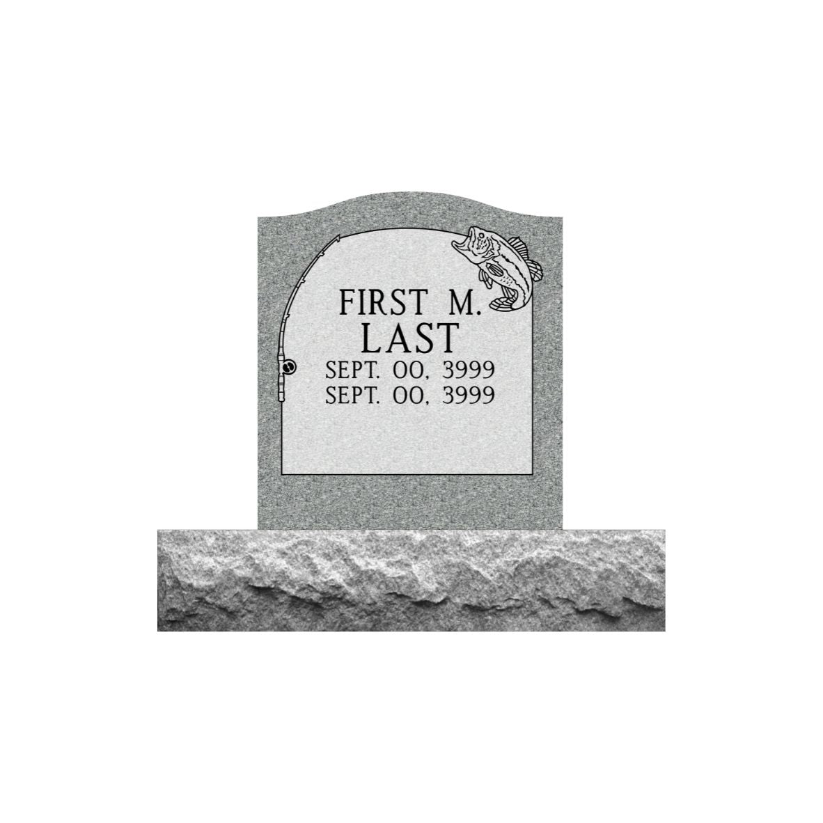 Gray Granite Small Adult Upright Monument Tablet 18"x20"- (ONE PERSON)