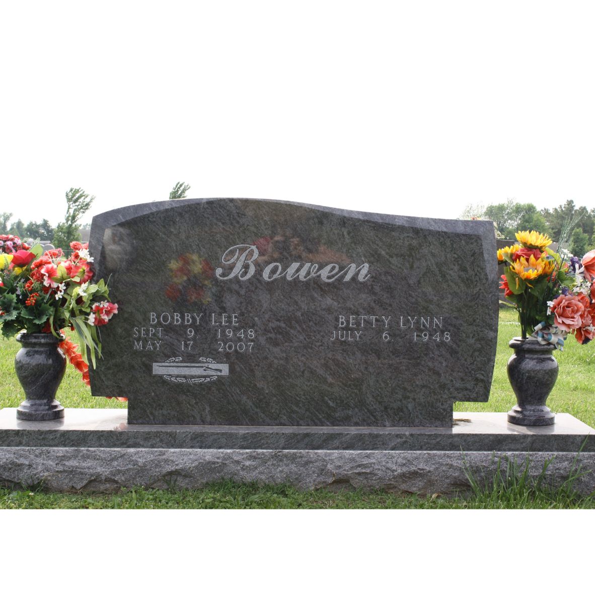 Emerson Monument Company Bahama Blue The Wave Cemetery Memorial Headstone
