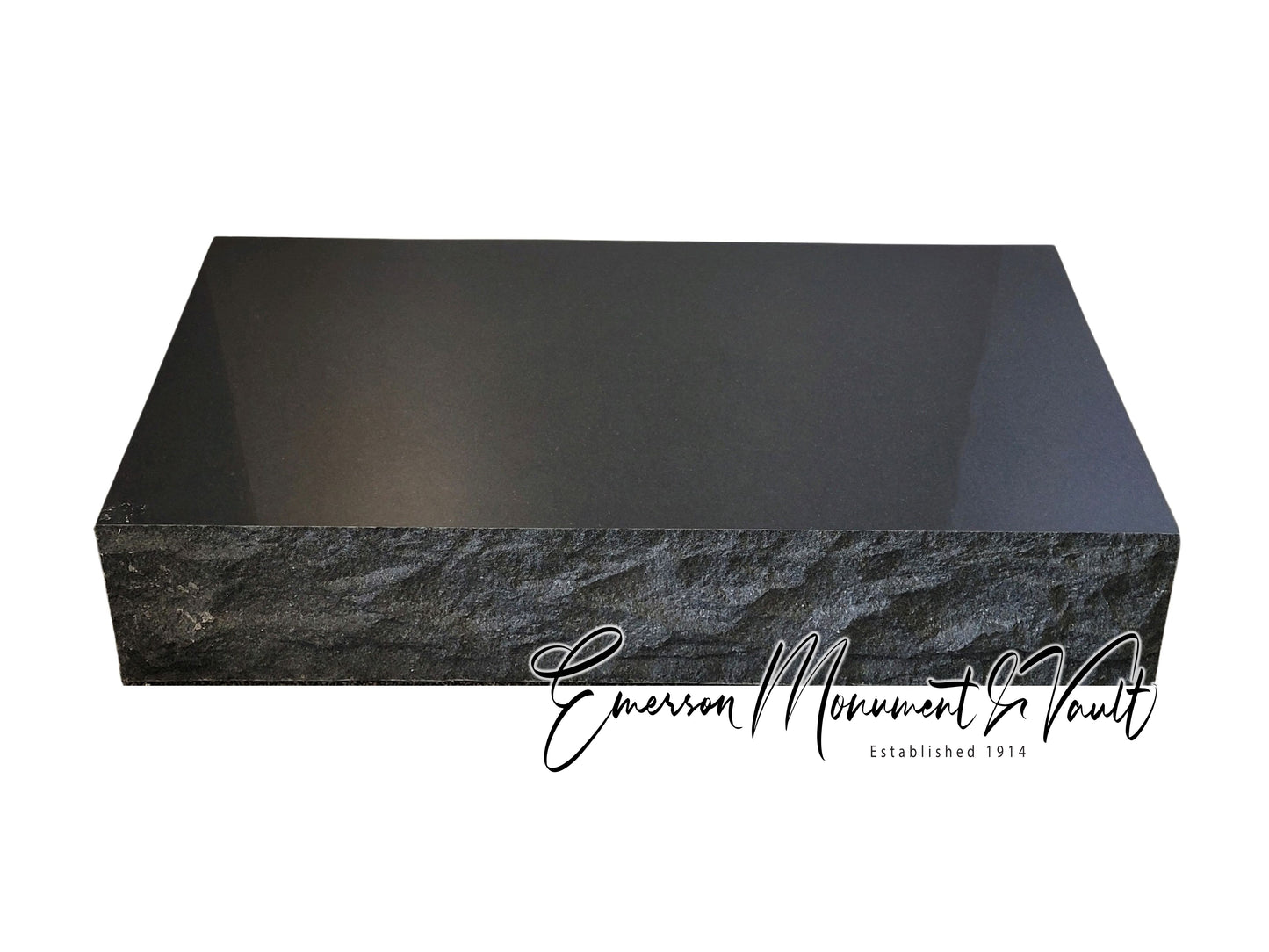 Black granite bevel cemetery memorial headstone