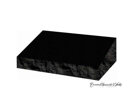 Black Granite Adult Standard Single Bevel Marker 24" x 12"- (ONE PERSON)(additional designs available)