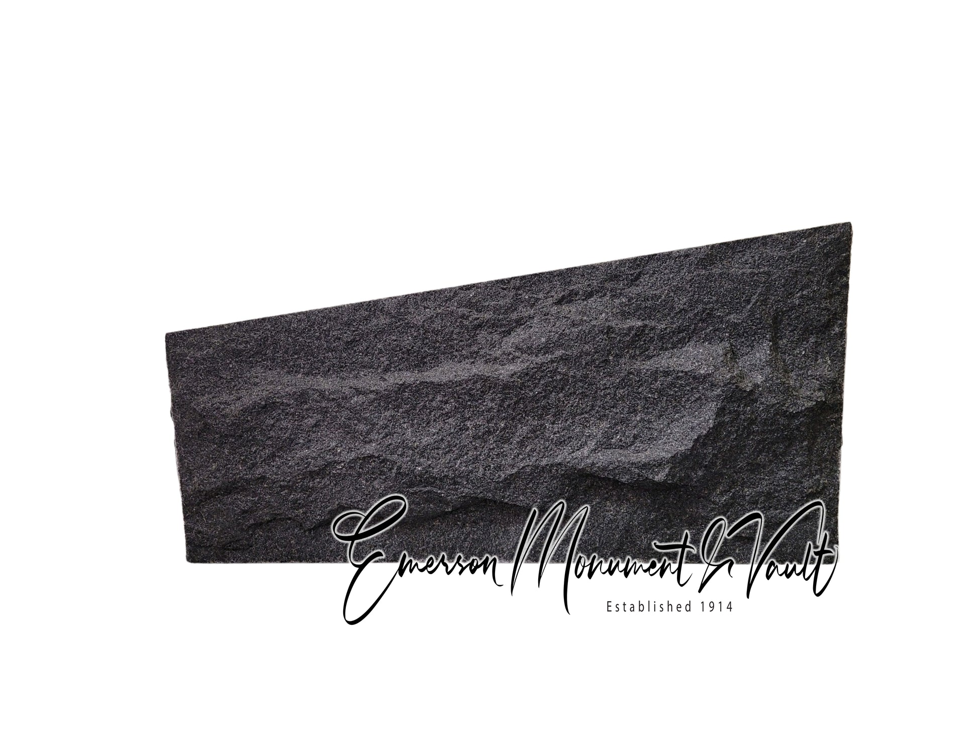 Black granite bevel cemetery memorial headstone