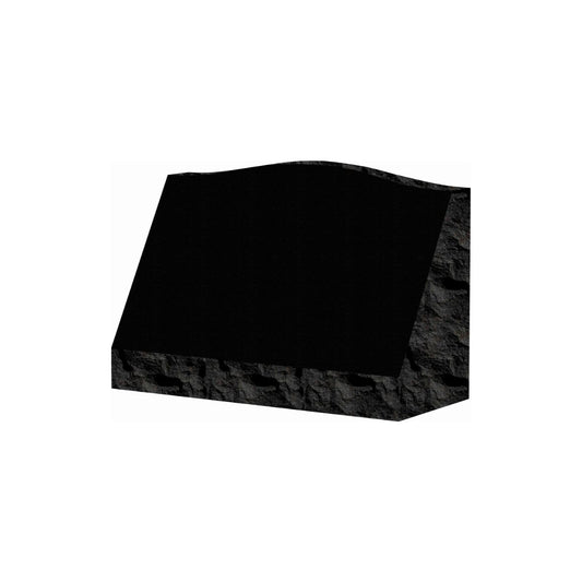 Emerson Monument Company Black Granite Slant Memorial Headstone