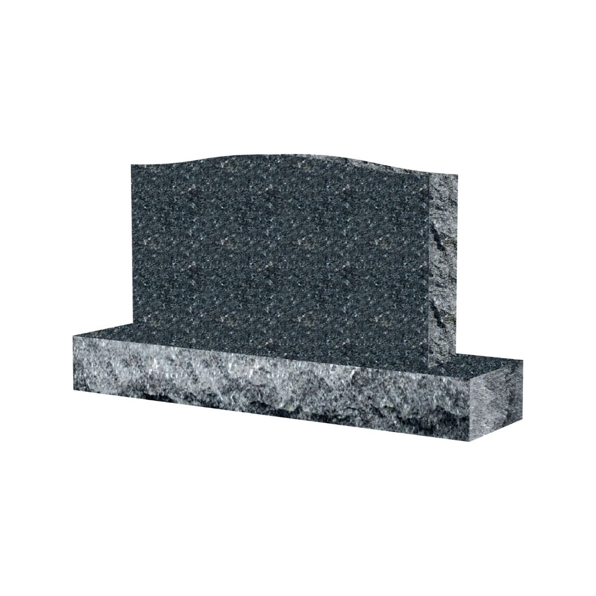 Emerson Monument Company Blue Pearl Granite Upright Memorial Headstone Side View
