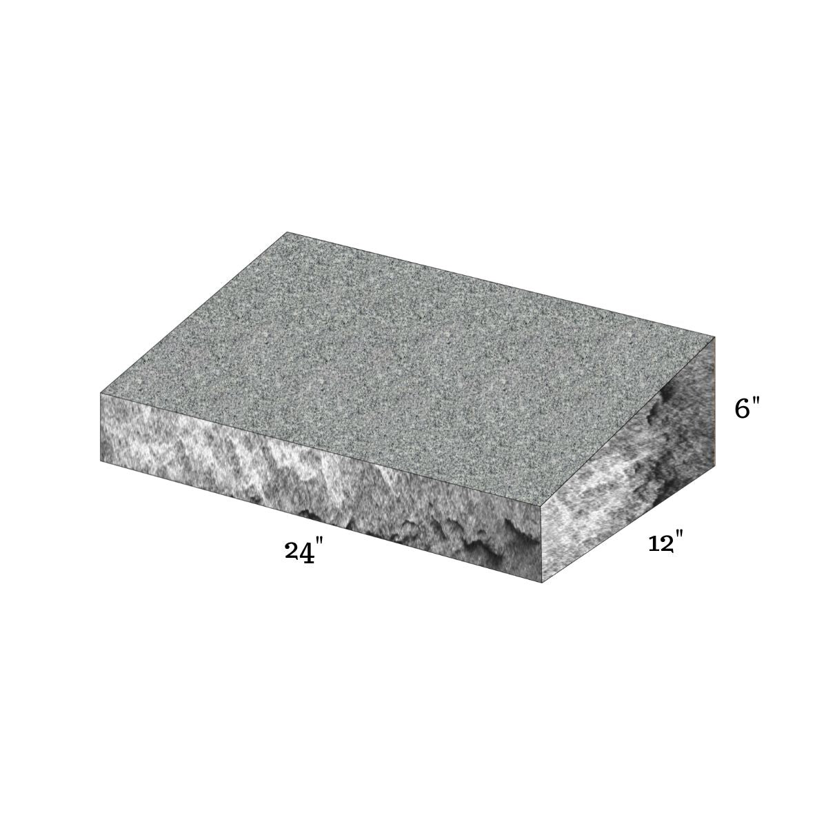 Emerson Monument Company Gray Granite Bevel Memorial Marker Headstone for One Person
