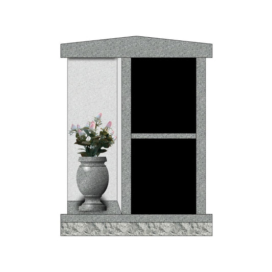 Emerson Monument Company Gray Granite Cremation Memorial Grave Marhker Headstone
