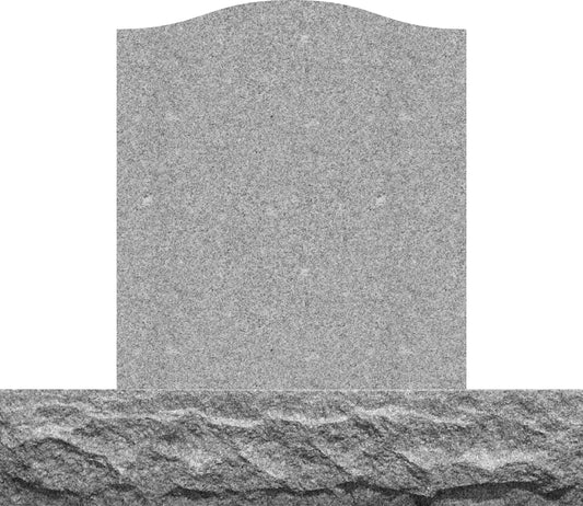 Emerson Monument Company Gray Granite Single Upright Monument