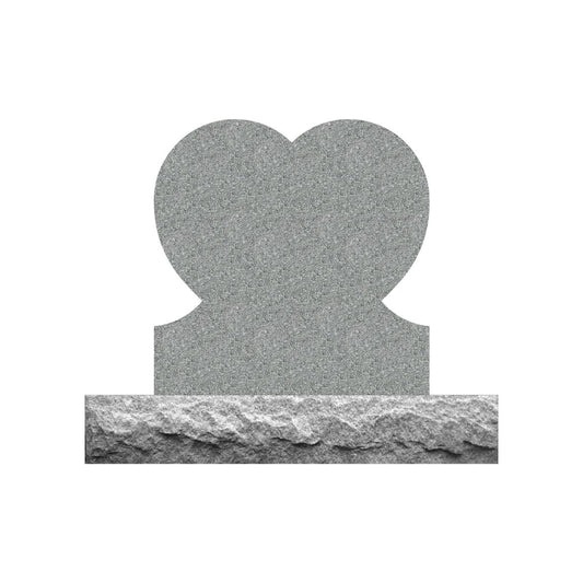 Emerson Monument Company Gray Granite Upright Heart Shaped Memorial With No Vase