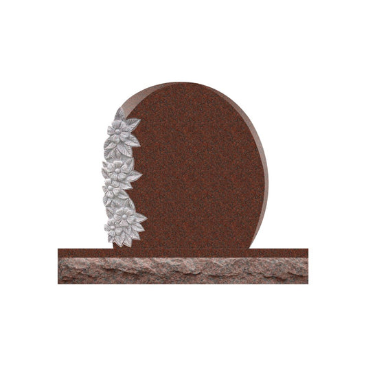 Emerson Monument Company India Red Custom Brittany Memorial  Headstone