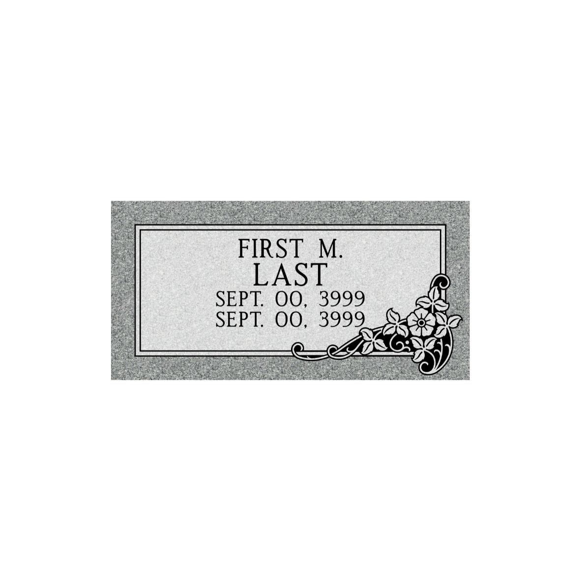 Standard Single Flat Marker 24" x 12"- (ONE PERSON)(additional designs available)