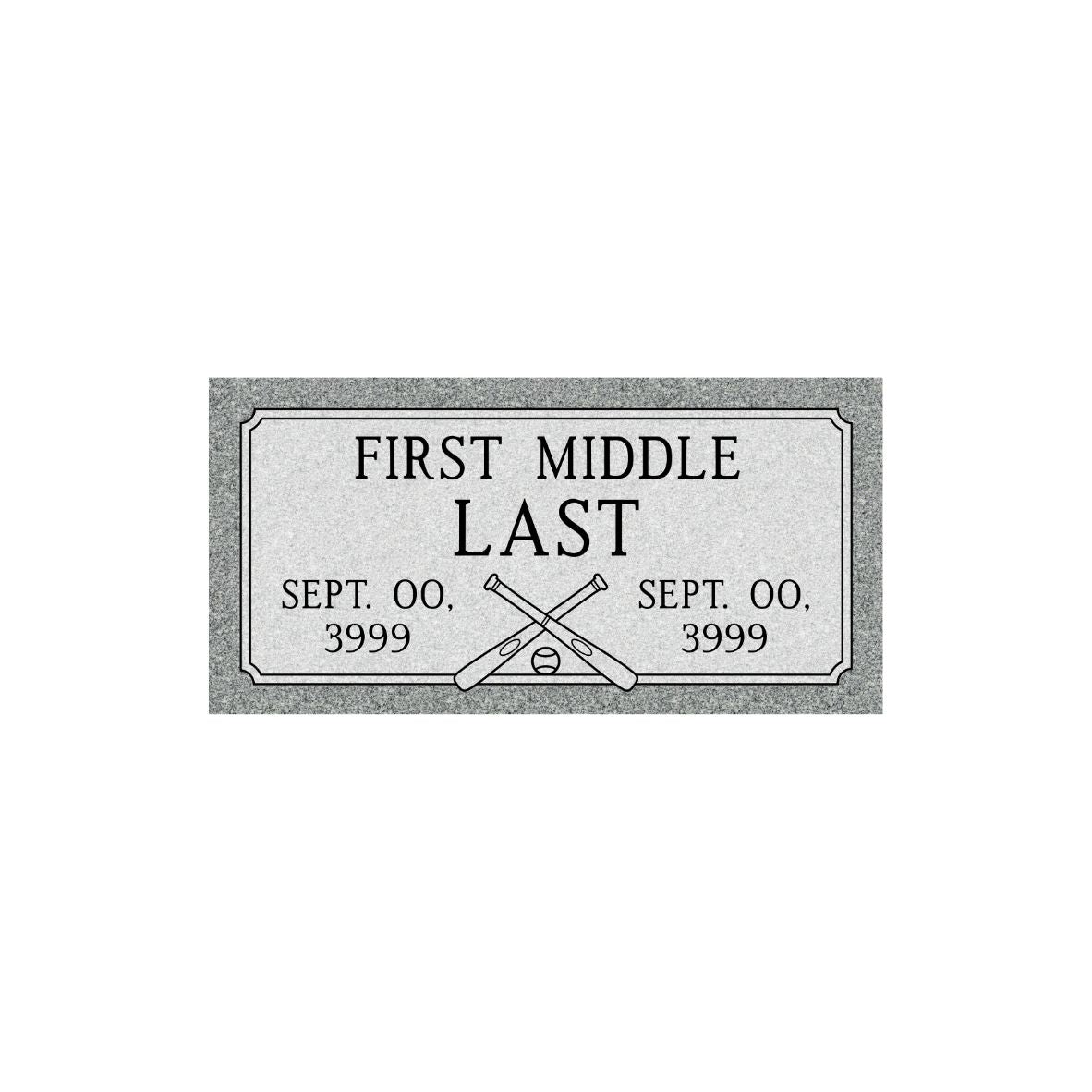 Standard Single Flat Marker 24" x 12"- (ONE PERSON)(additional designs available)